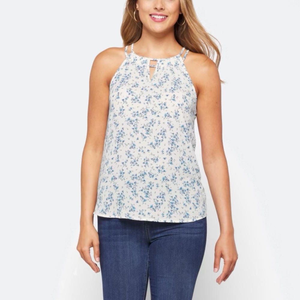 41 Hawthorn Blue Floral Tank Top